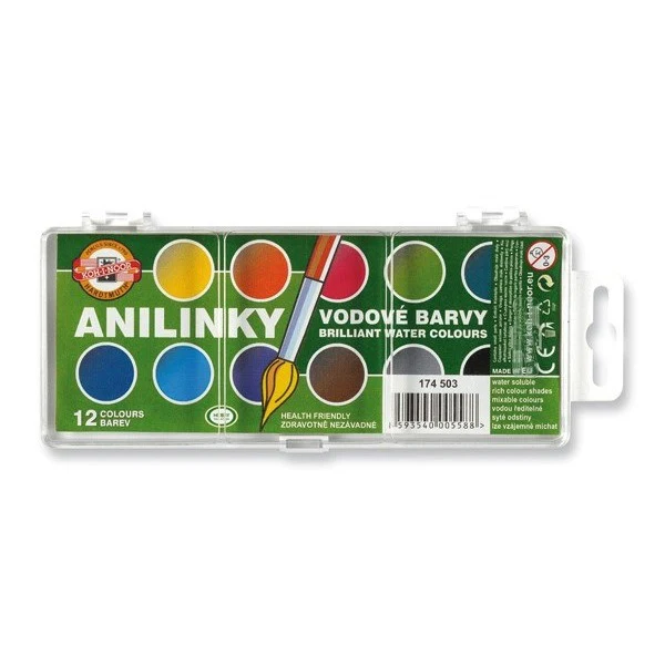 Koh-I-Noor Brilliant Watercolours 12 Colours