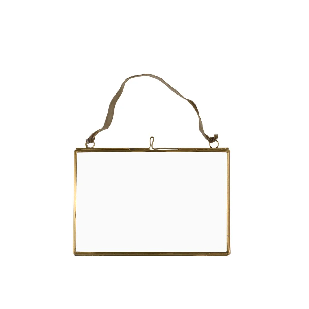 LANDSCAPE HANGING BRASS FRAME 15X10CM