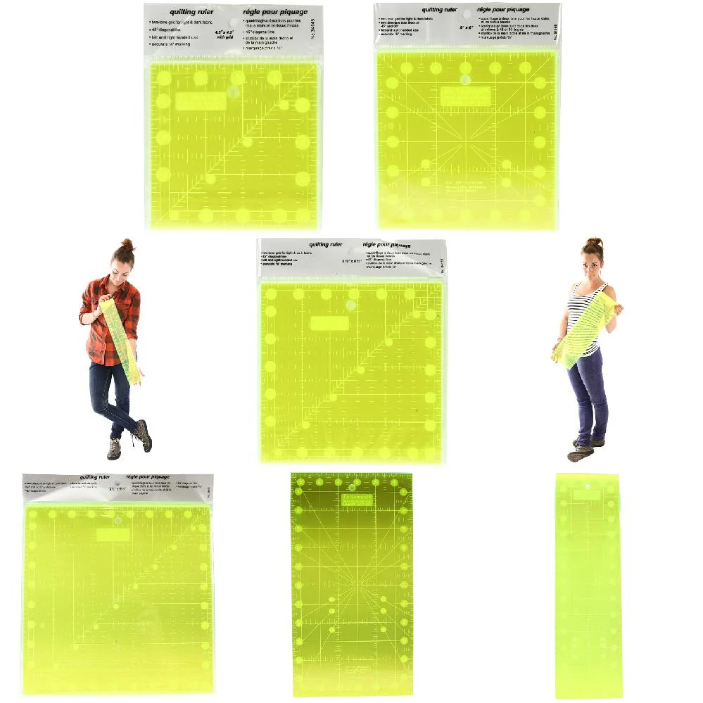 Le Summit Non-Slip Fluorescent Quilting Ruler