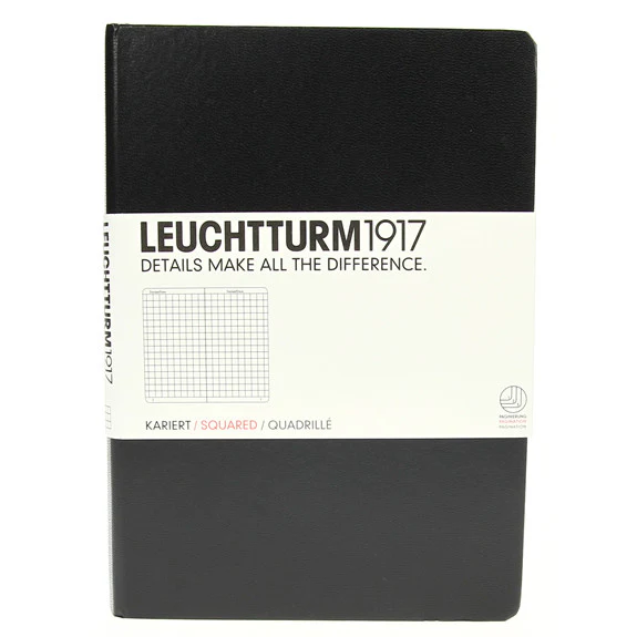 Leuchtturm 1917 Classic Black Hardcover Medium Notebook Squared
