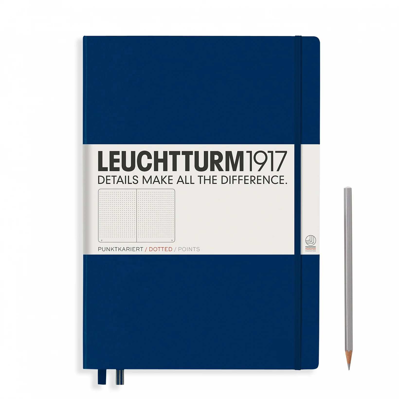 Leuchtturm 1917 A4+ Navy Classic Master Notebook Dotted