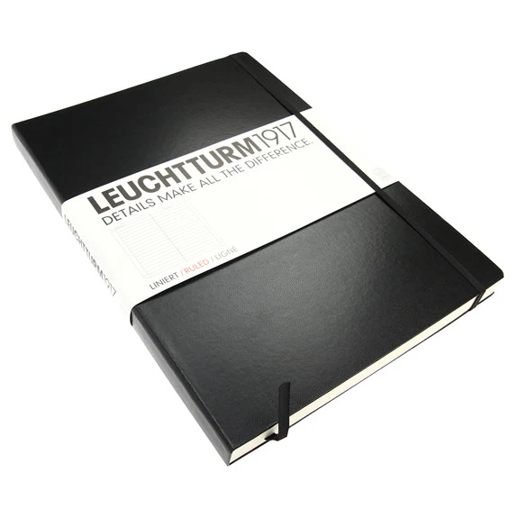 Leuchtturm 1917 A4+ Black Classic Master Notebook Ruled - Image 2