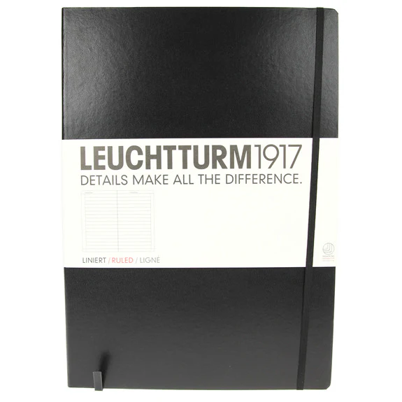Leuchtturm 1917 A4+ Black Classic Master Notebook Ruled - Image 8