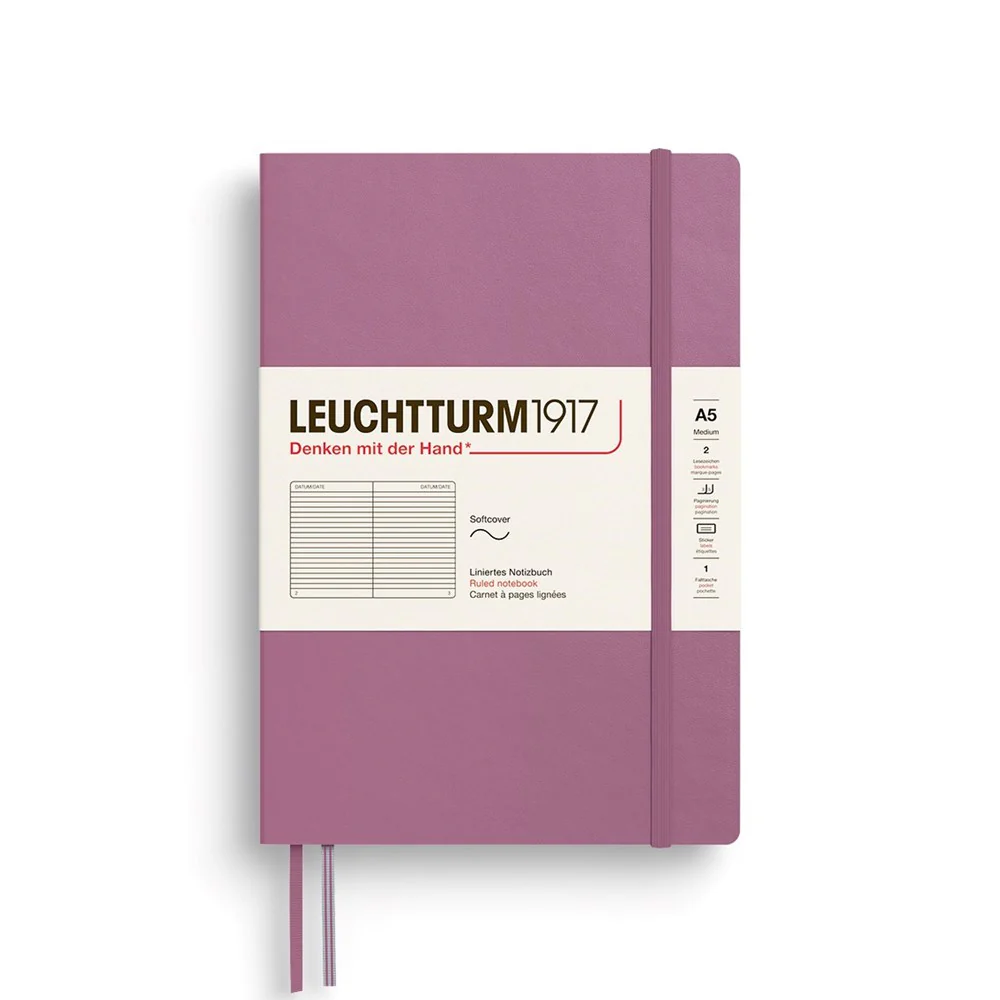 Leuchtturm 1917 Notebook Medium (A5) Softcover - Dusty Rose