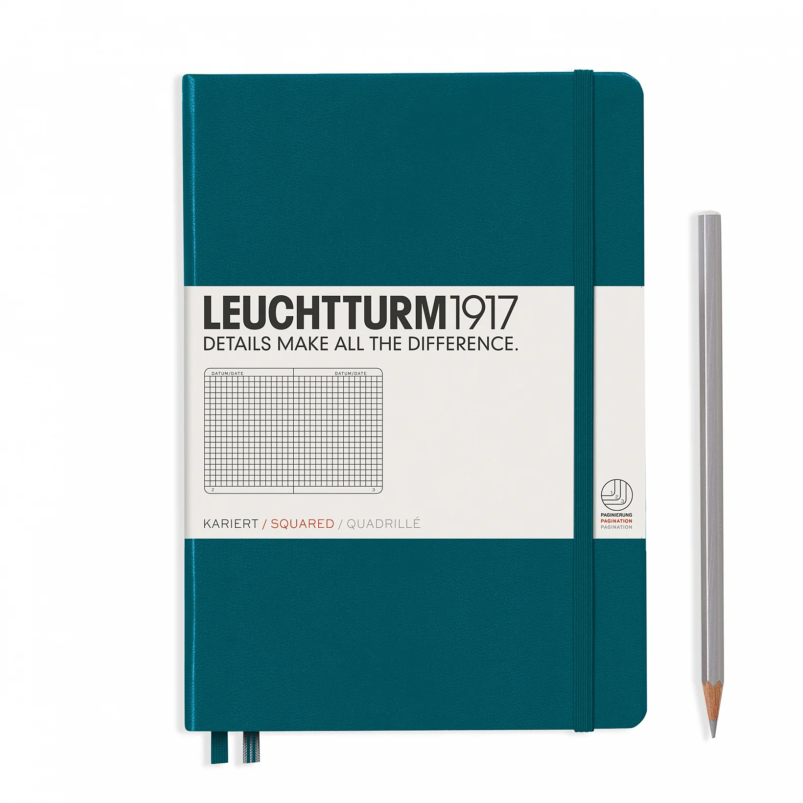 Leuchtturm 1917 Notebook Medium Squared Pacific
