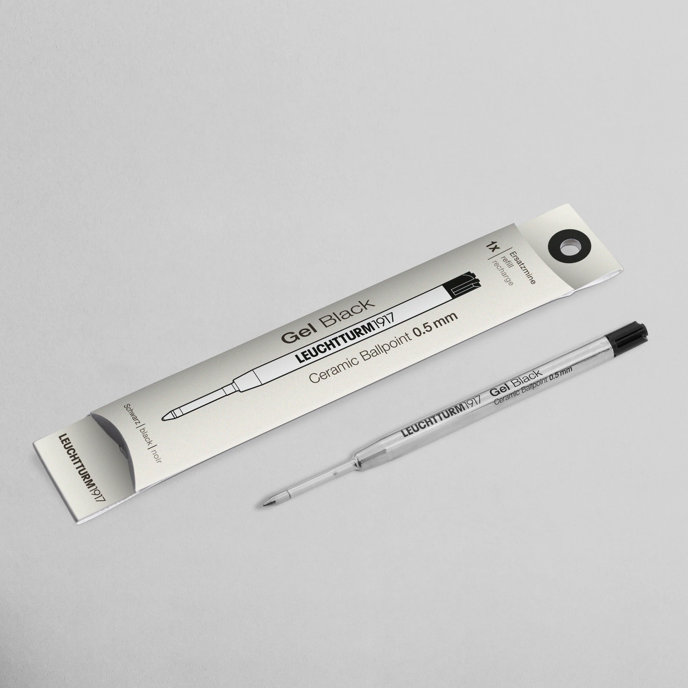 Leuchtturm1917 - Black - Refill Single Pack for Drehgriffel Nr. 1 Gel Pen - 05 mm