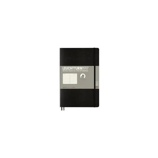Leuchtturm1917 Paperback Notebook (B6+) - Black - Ruled