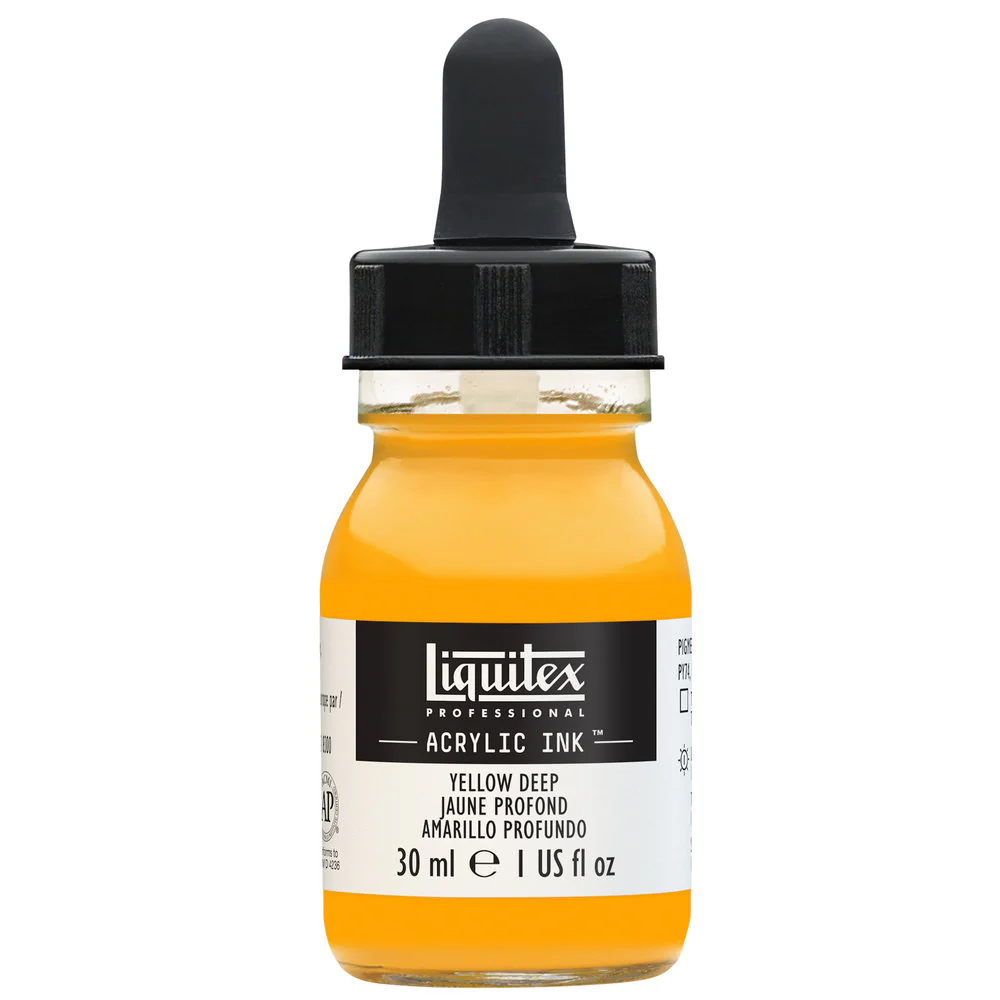 LQX Pro Acrylic Ink 30ml Yellow Deep