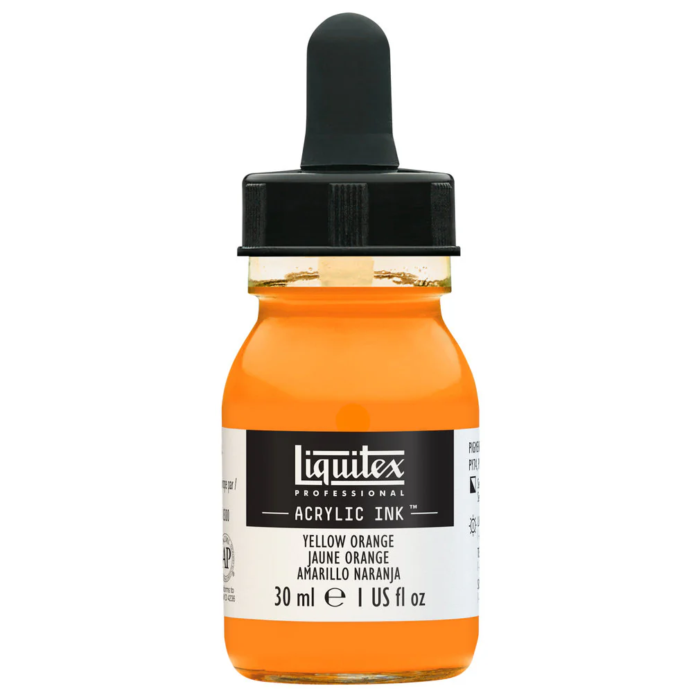 LQX Pro Acrylic Ink 30ml Yellow Orange