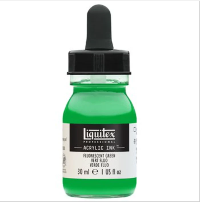 LQX Pro Acrylic Ink 30ml Flourescent Green