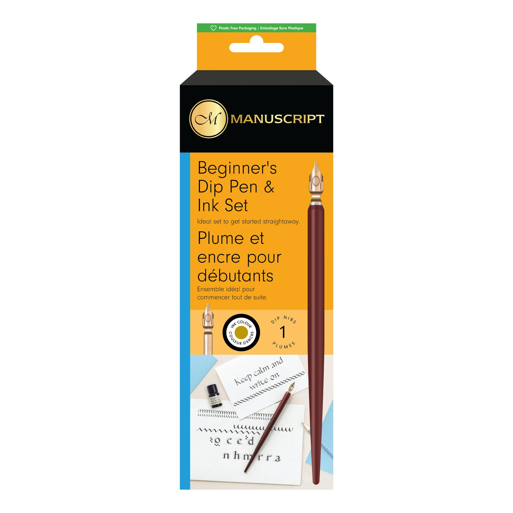 Manuscript Dip Pen & Ink Gold