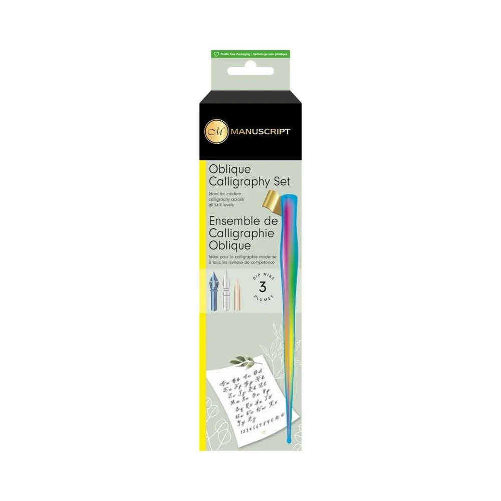 Manuscript Modern Calligraphy Oblique Dip Pen Set - Rainbow