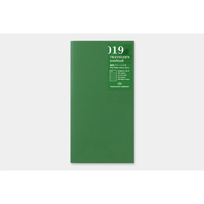 Midori: Traveler's Notebook Refill - 019 Free Diary Weekly + Notes