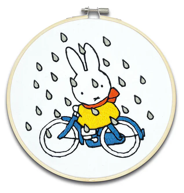 Miffy Cycling Embroidery Kit