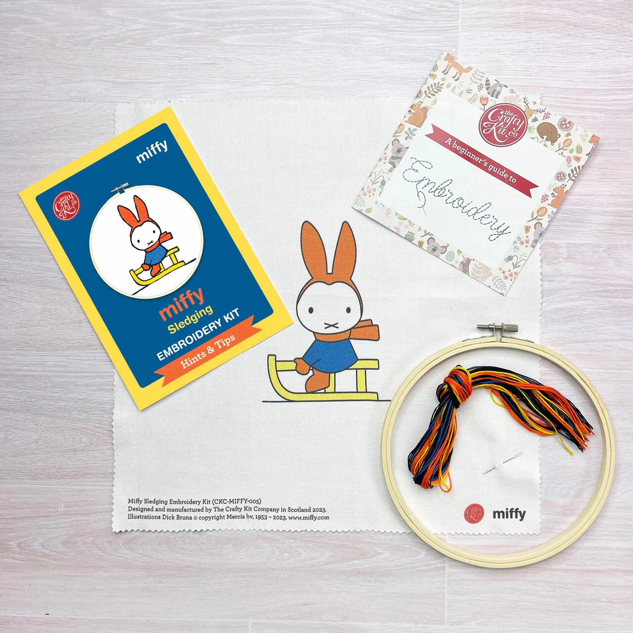 Miffy Sledging Embroidery Kit - Image 3