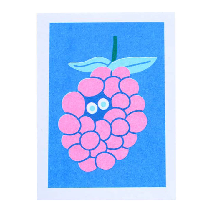 Mini Berry Risograph Print
