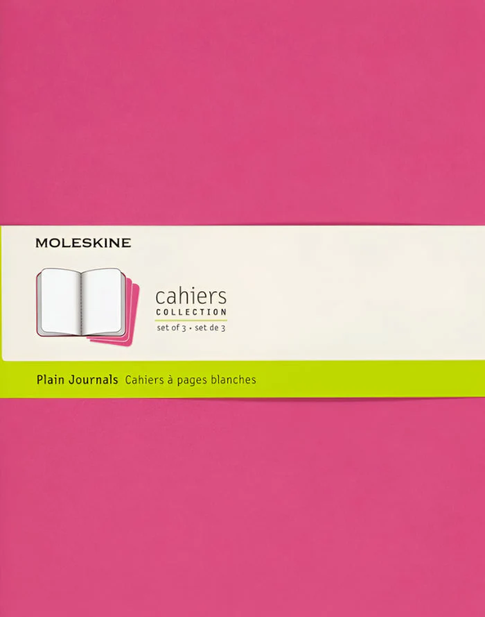 Moleskine Cahier Extra Large Journals Kinetic Pink 3 Pack