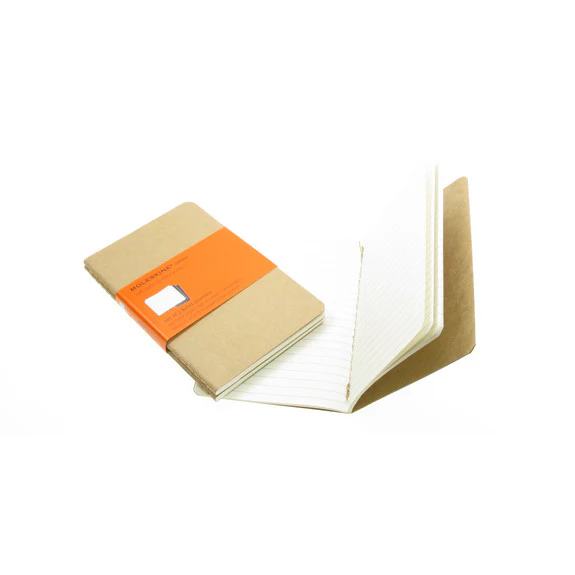 Moleskine Cahiers Pocket Ruled Journals Kraft Cover