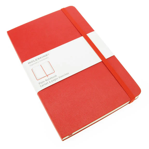 Moleskine Plain Large Notebook Red Cover