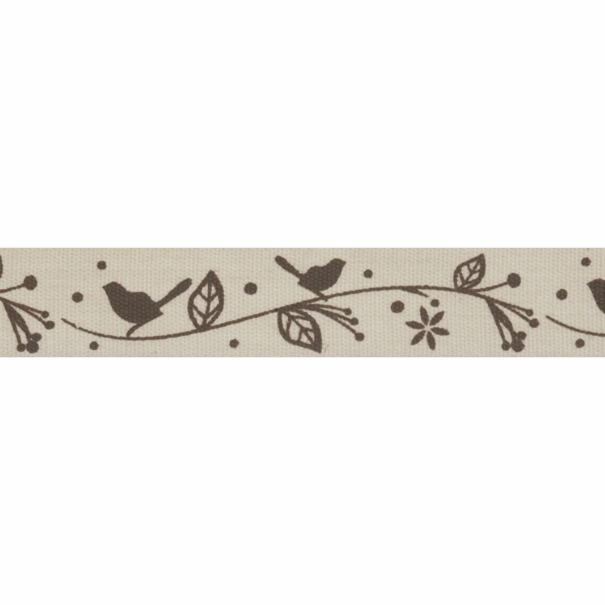 Natural Trim- 5m x 15mm - Bird Garland - Chocolate Brown