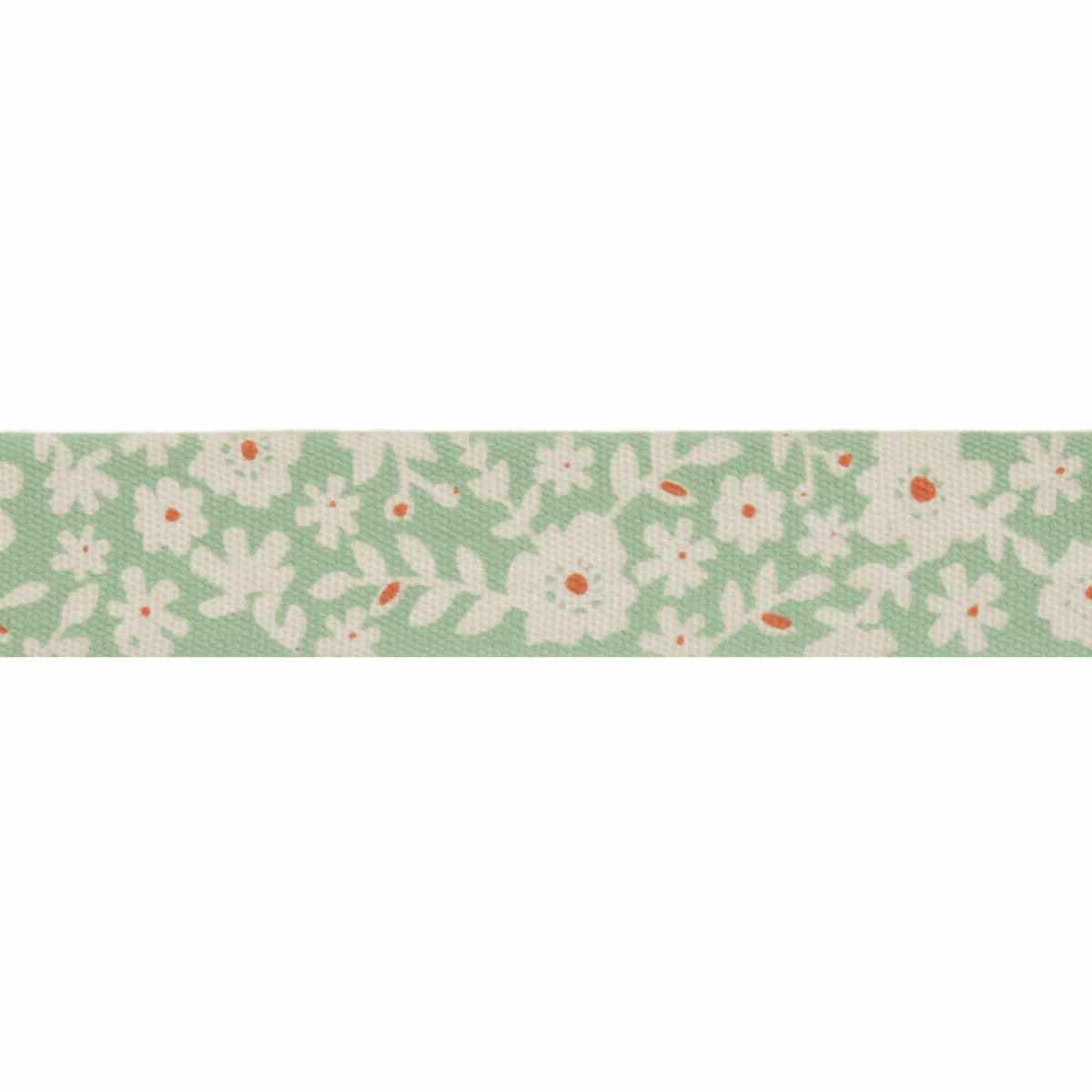 Natural Trim- 5m x 15mm - Floral - Green & Orange