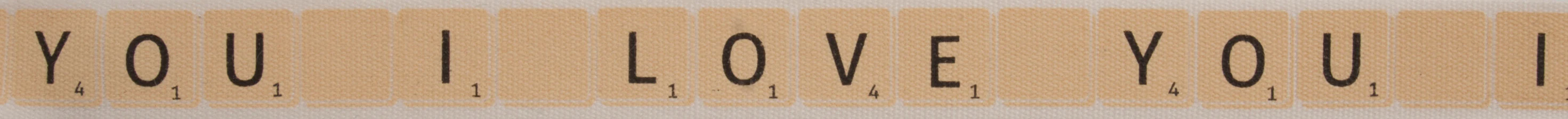 Natural Trim- I Love You Tiles - 5m x 15mm
