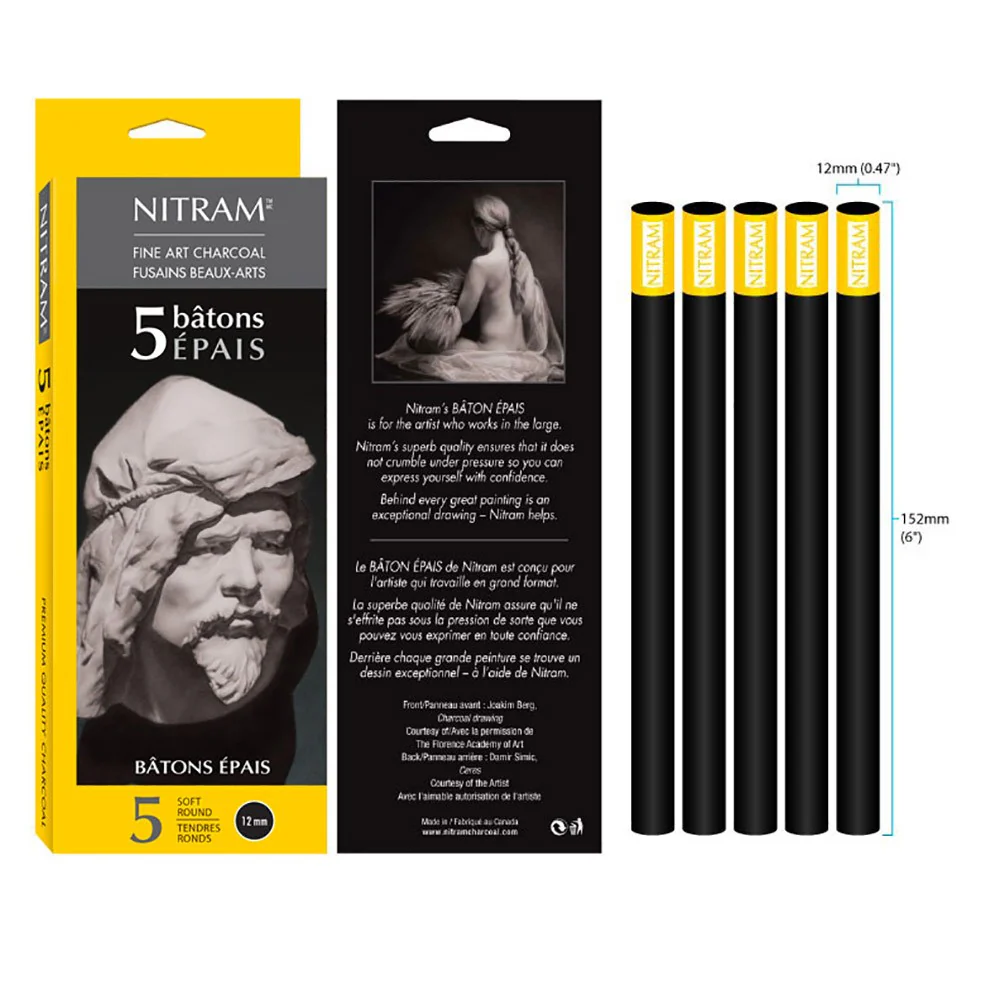 NITRAM - Bâtons épais - Extra Soft Round 12mm x 5 - Image 3