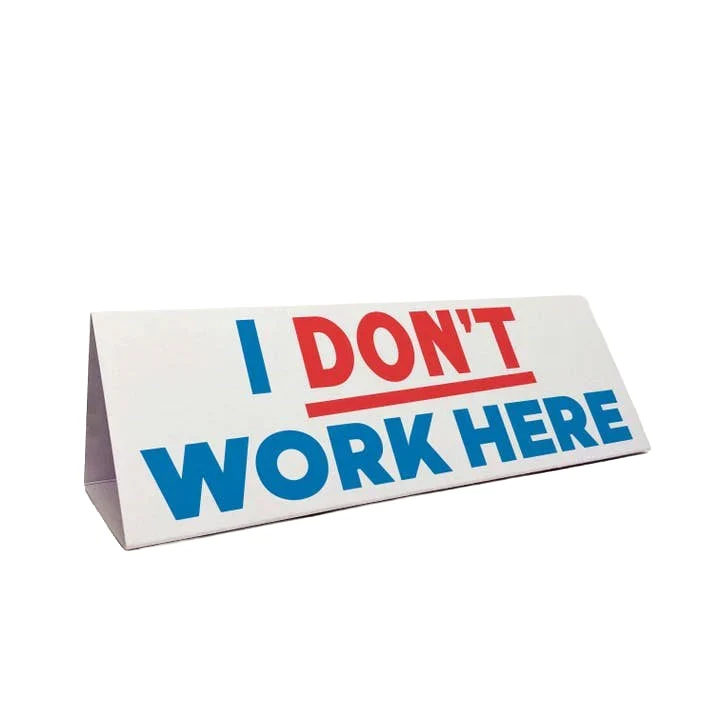 Office Space Three-Sided Desk Sign - Image 3