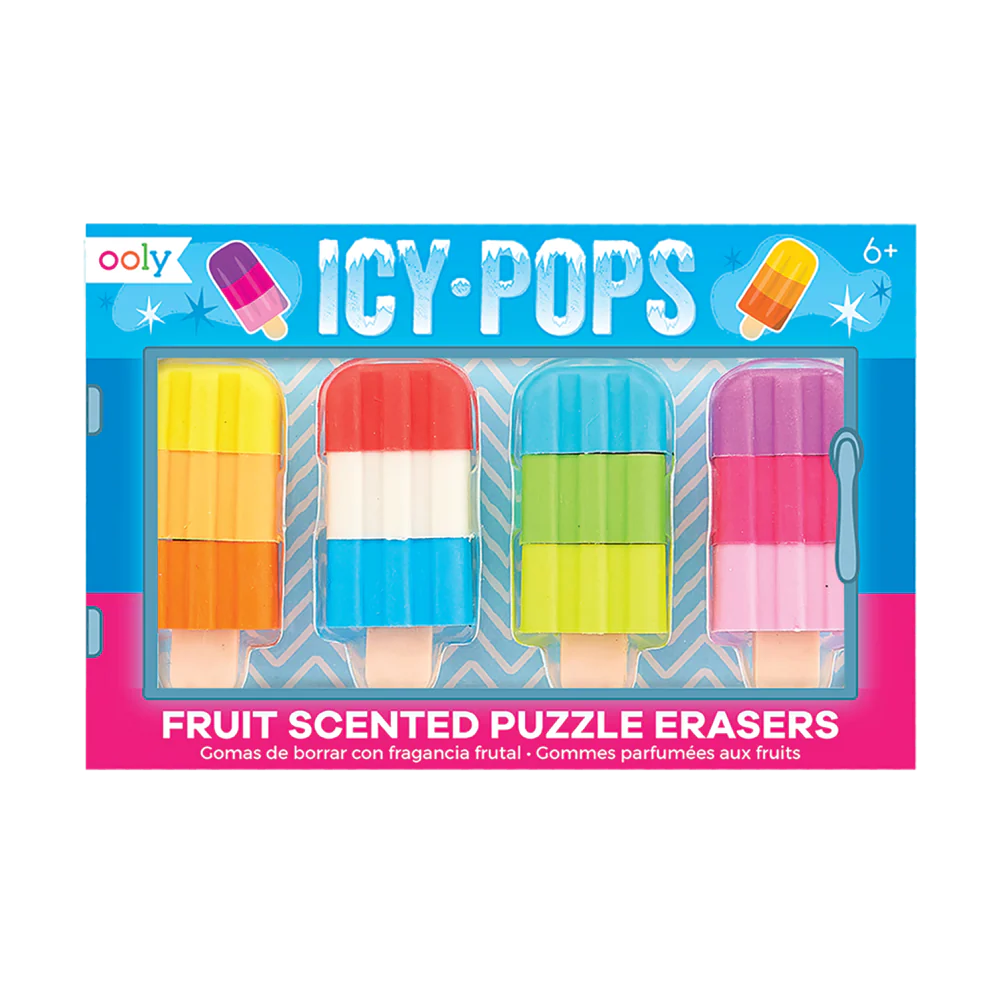 Ooly Icy Pops Erasers - Set of 4