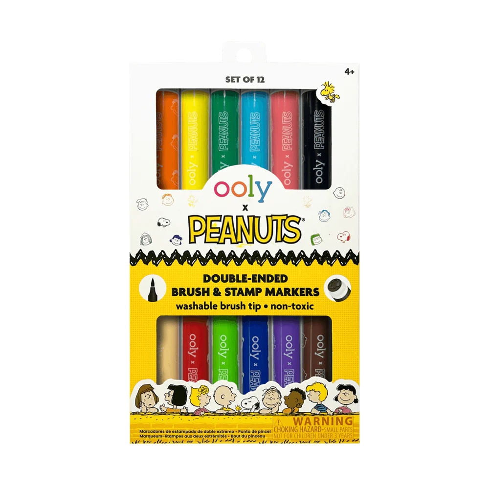 Ooly x Peanuts Double-Ended Brush & Stamp Markers