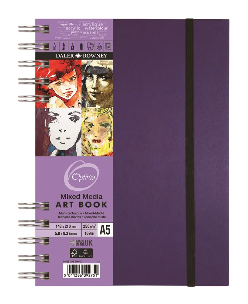 Optima Mixed Media Spiral Art Book A5