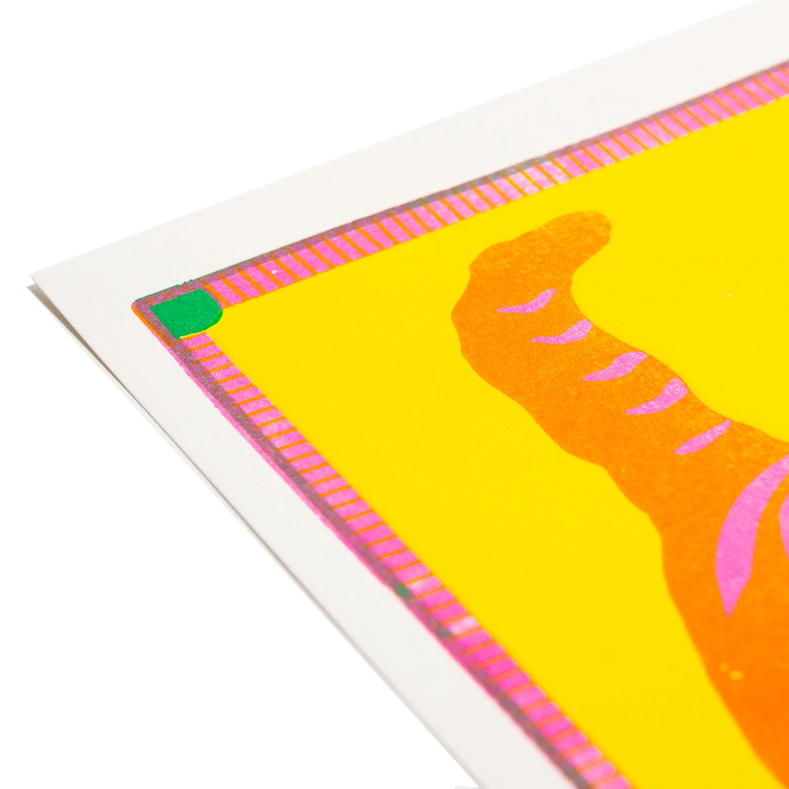 Orange Cat Mini Riso Print - Image 2
