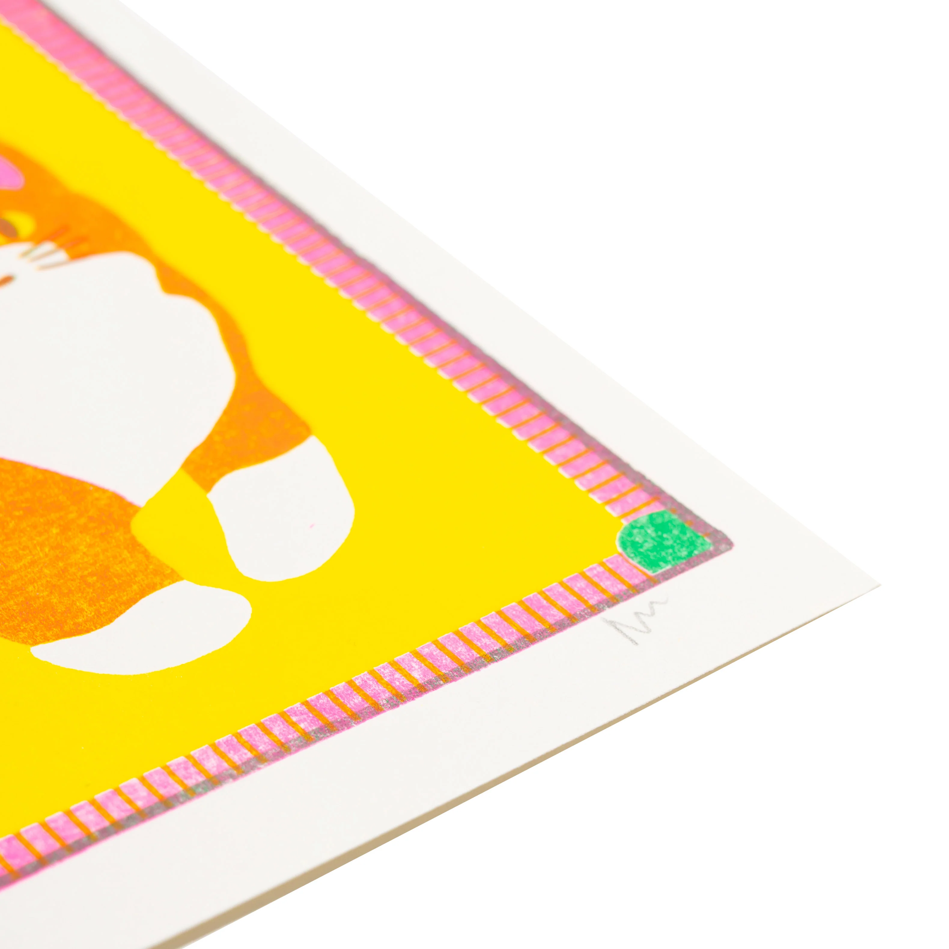 Orange Cat Mini Riso Print - Image 3