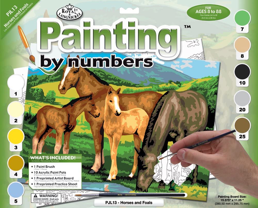 Paint By Numbers Junior Large/Horses & Foal