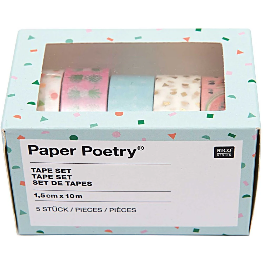 Paper Poetry Tape Set Tropical Spring / Pineapple