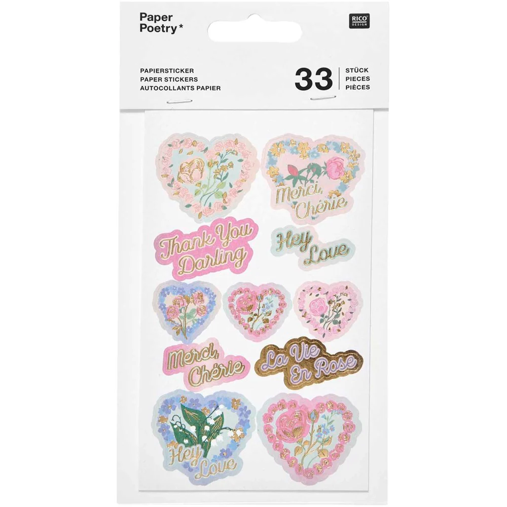 Paper Poetry La Vie En Rose Paper Stickers