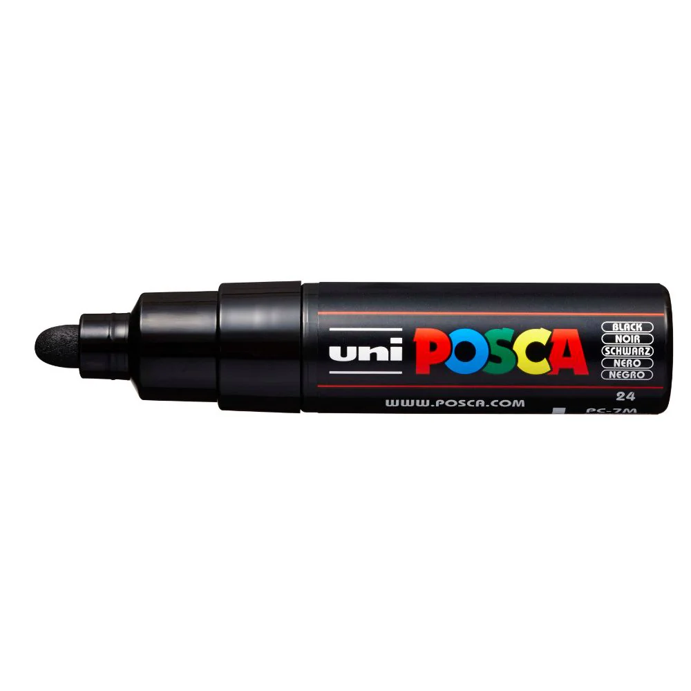 PC-7M Posca Large Bullet Tip Black