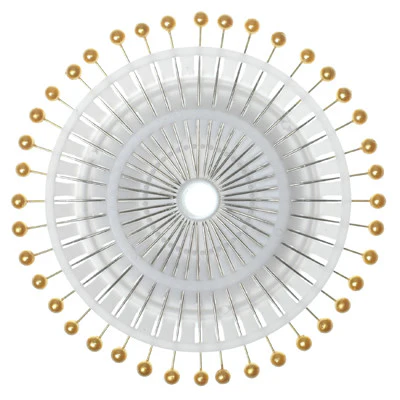 Pearl Head Pins Gold Rosette