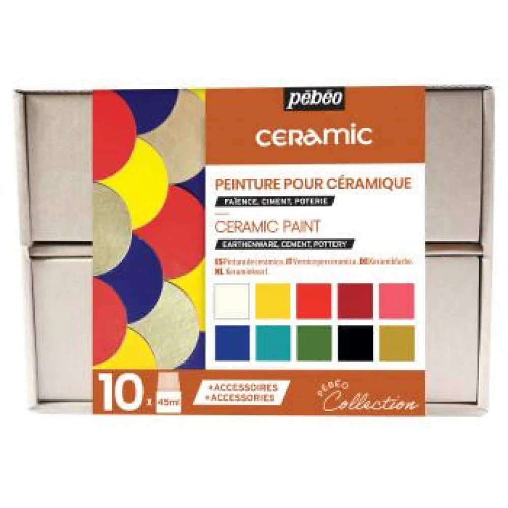 Pebeo Ceramic 10 x 45ml Set