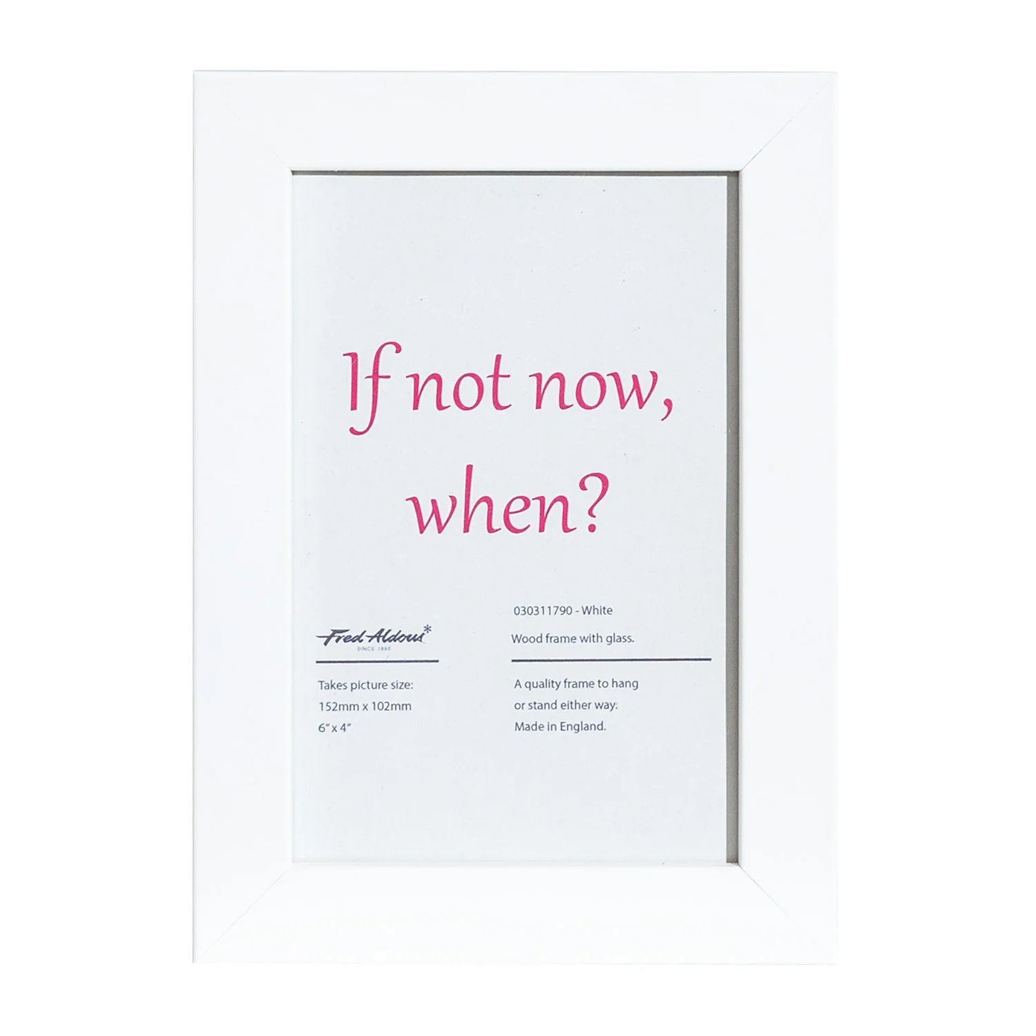 Picture Frame - White - 6" x 4"