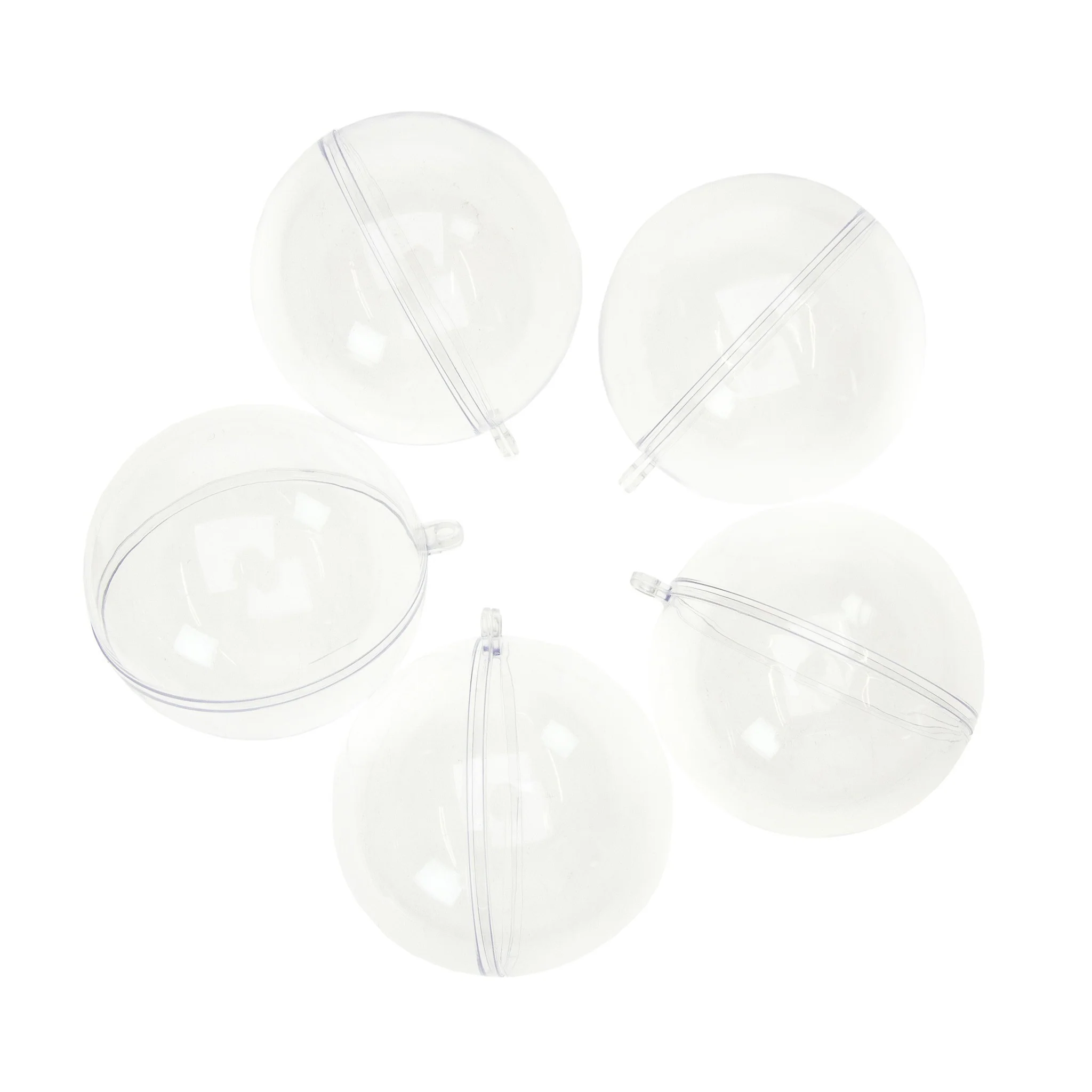 Plastic Ball Clear 70mm Pack of 5