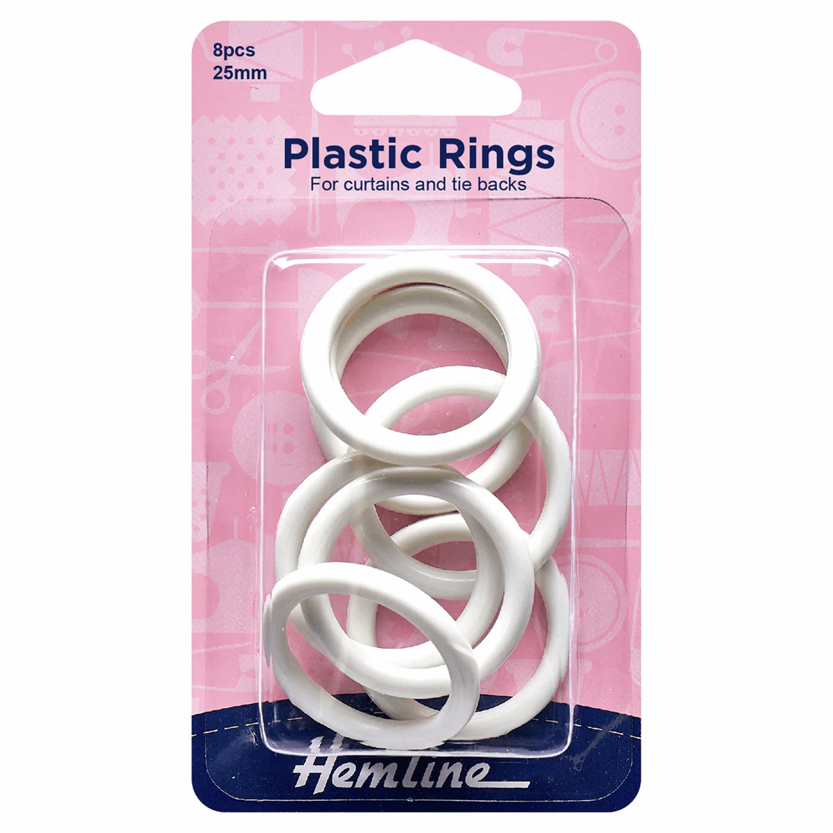Plastic Curtain Rings - White - Image 3