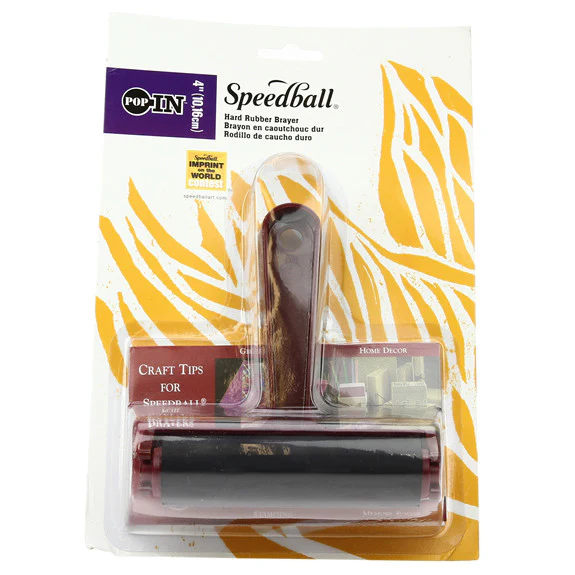 Pop-In Hard Rubber Brayer - 4"