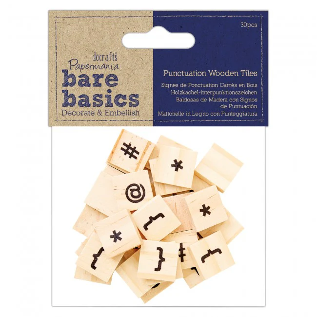 Punctuation Wooden Tiles Icons
