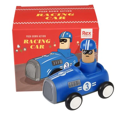 Push Down Action Racing Car Blue
