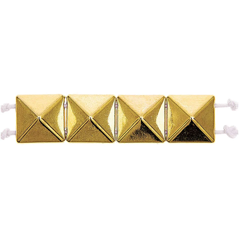 Itoshii Pyramid Beads Square Gold Medium - Image 2