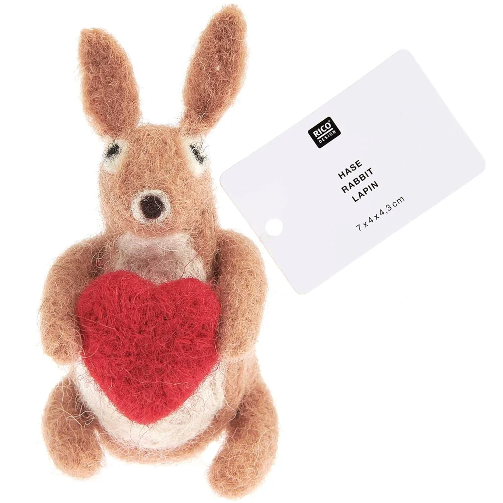 Rico Felt Rabbit with Heart