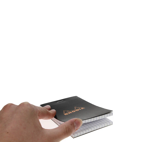 Rhodia Black Head Stapled Pad 7.4X10.5Cm Sq.5X5 112009C - Image 3