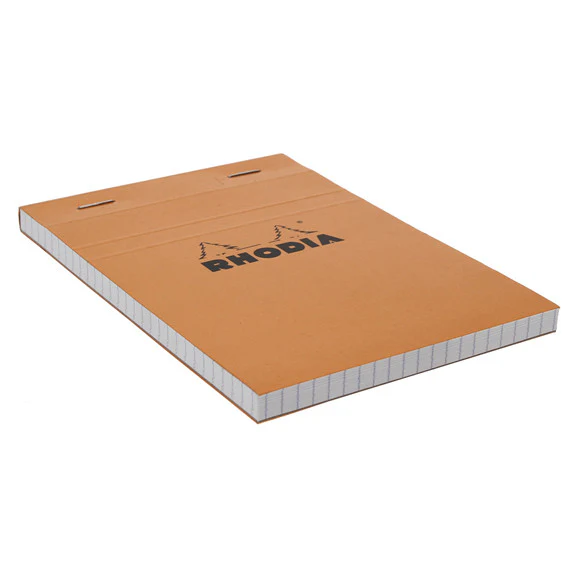Rhodia Orange Head Stapled Pad 10.5X14.8Cm Sq.5X5 13200C