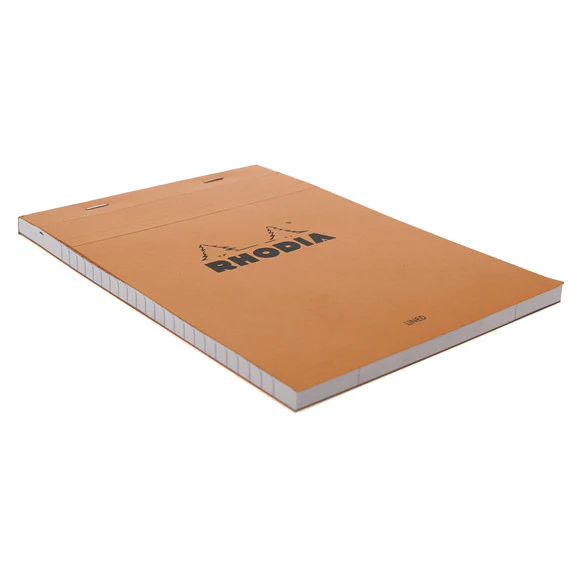Rhodia Orange Head Stapled Pad 14.8X21Cm Lined & Margin 16600C
